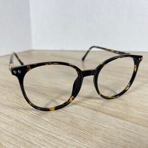Firmoo S939 C162 Eyeglasses Frames Only Dark Brown Yellow Tortoise 52-18-148